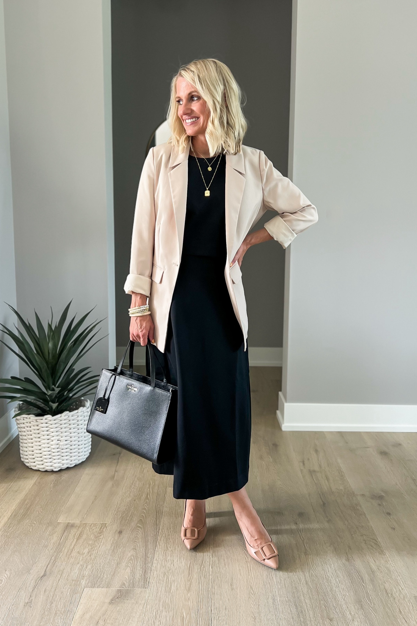 Spanx new arrival perfect overlay dress is the perfect LBD. It’s perfect to wear to work with a blazer. 
Use code: THRIFTYWIFEXSPANX for 10% off Spanx
Dress- xs
Blazer- xs

#LTKStyleTip #LTKSeasonal #LTKWorkwear