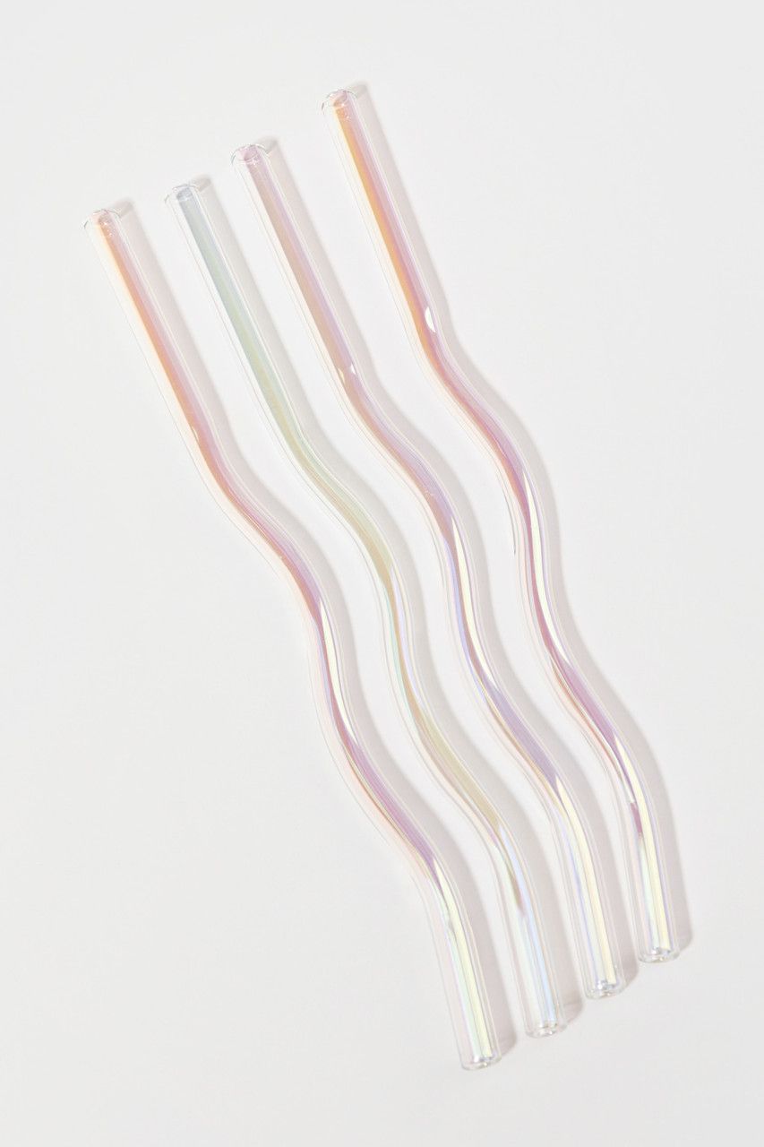 Wavy Glass Straws | Francesca's