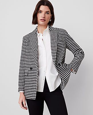 Ann Taylor The Checked Oversize Double Breasted Blazer | Ann Taylor (US)