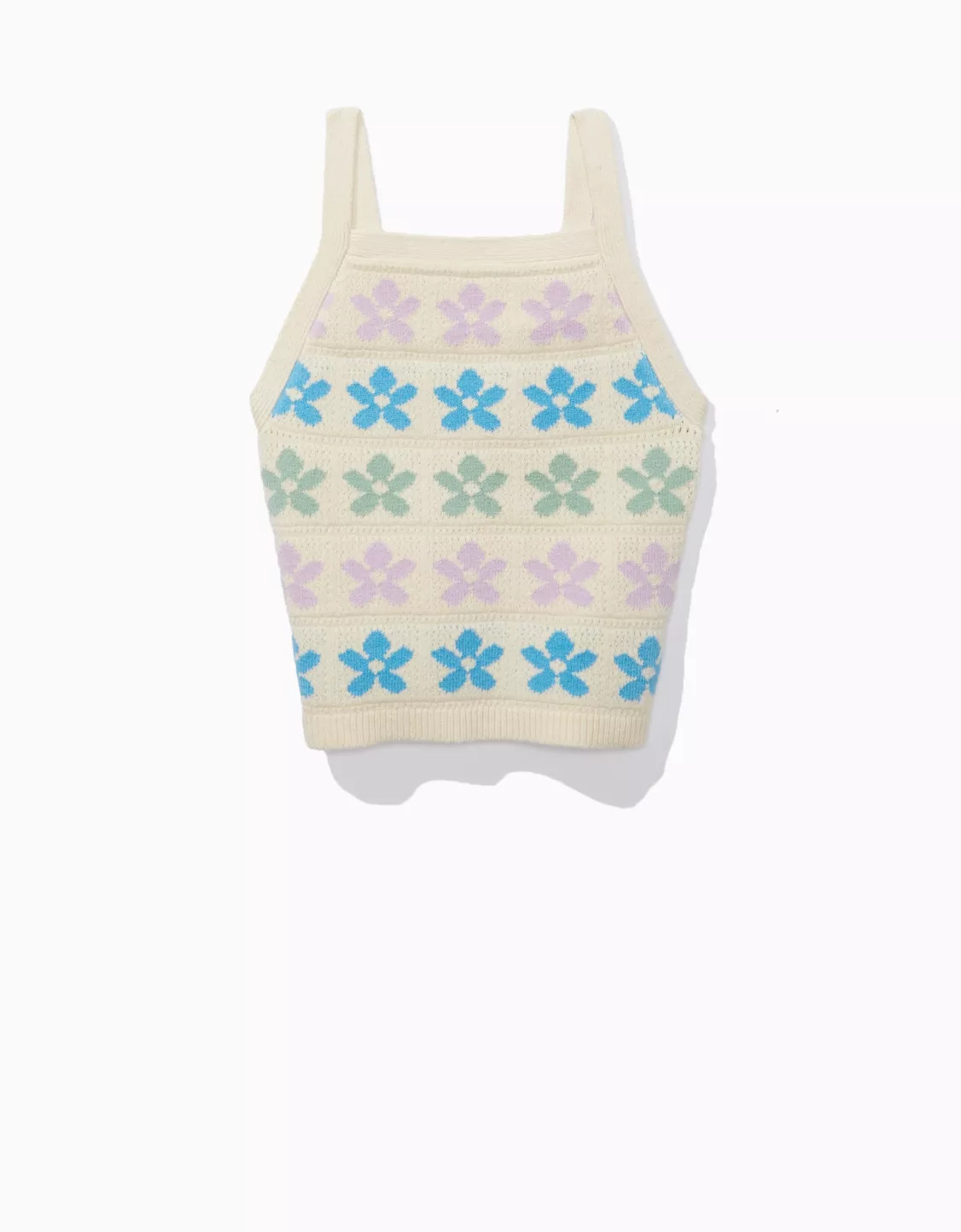 AE Floral High Neck Sweater Tank Top | American Eagle Outfitters (US & CA)