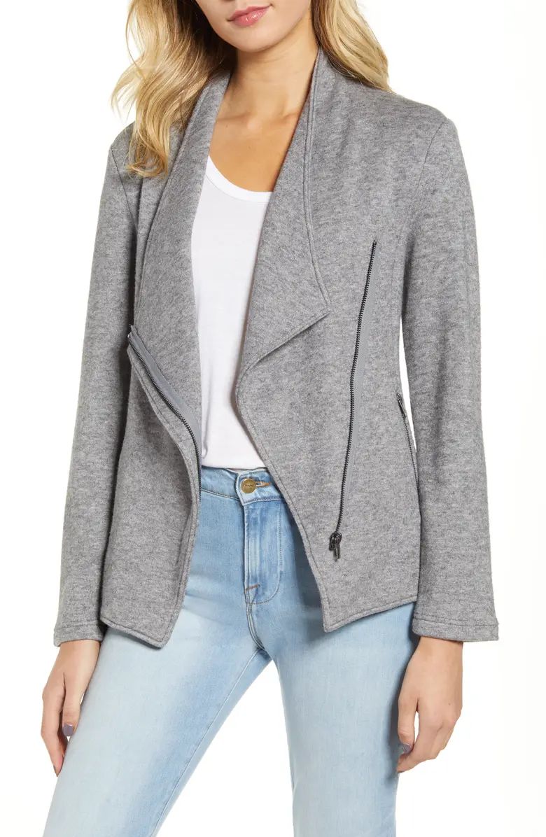 Off the Clock Asymmetrical Knit Moto Jacket | Nordstrom