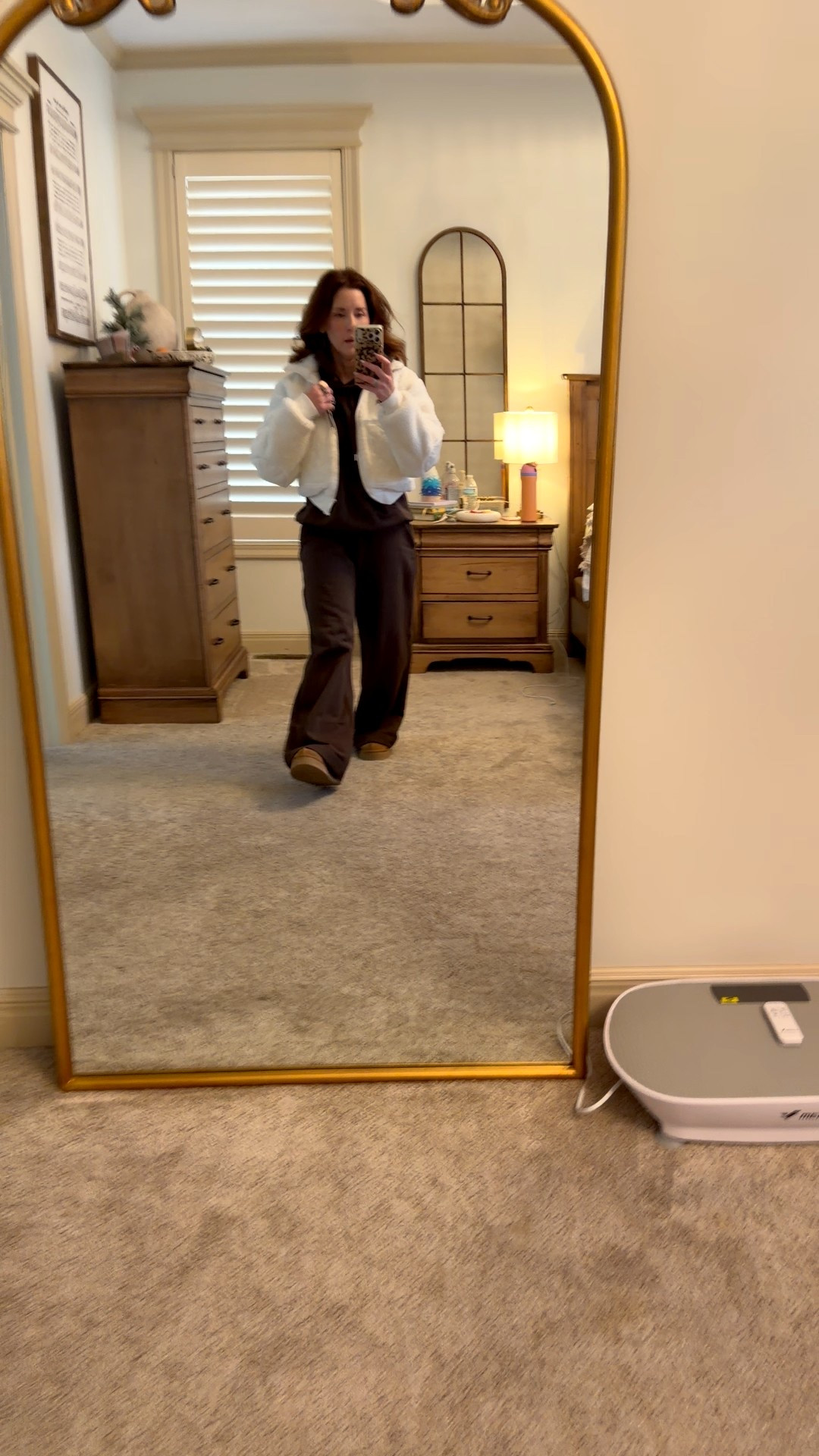 ALO sweat set with Sherpa jacket 
Wearing an extra size small in set and small in jacket 

#LTKdayinmylife #LTKOver40 #LTKootd