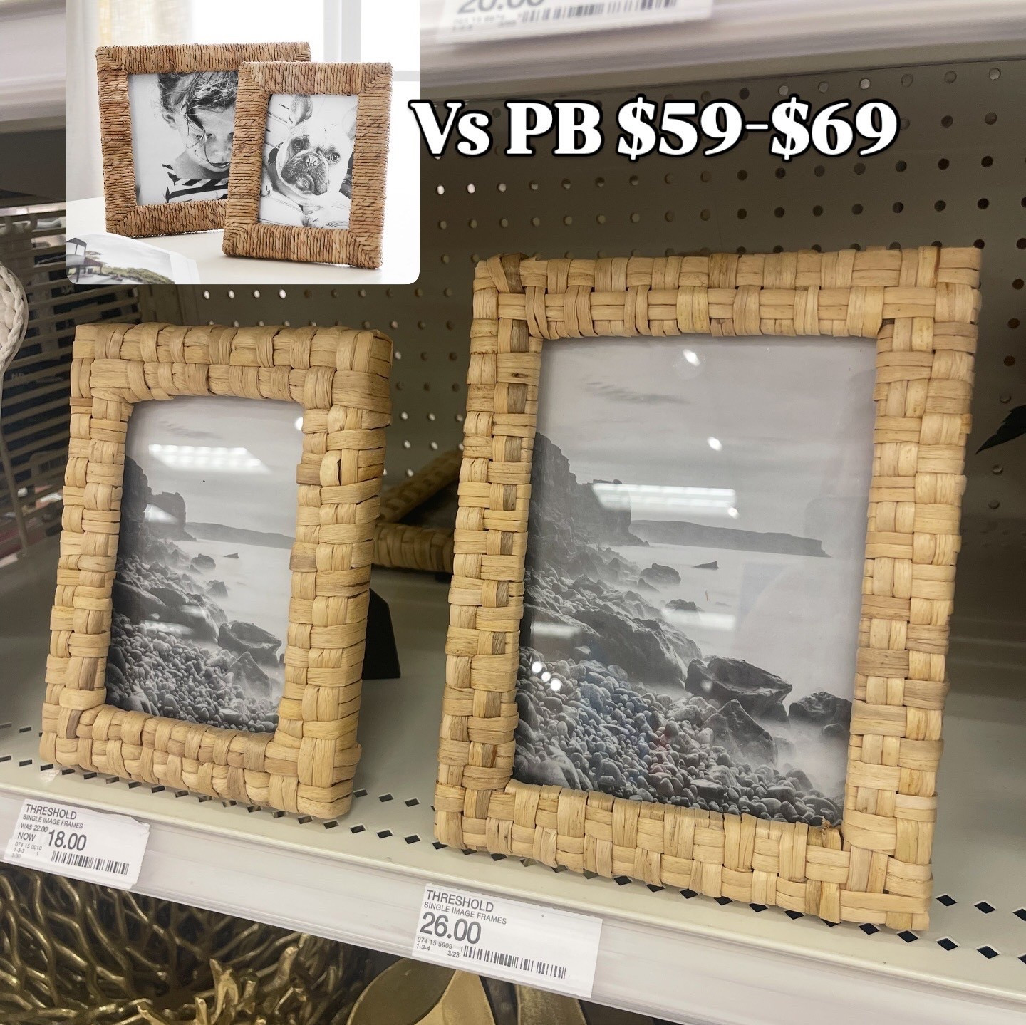 Woven picture frames for a steal! 