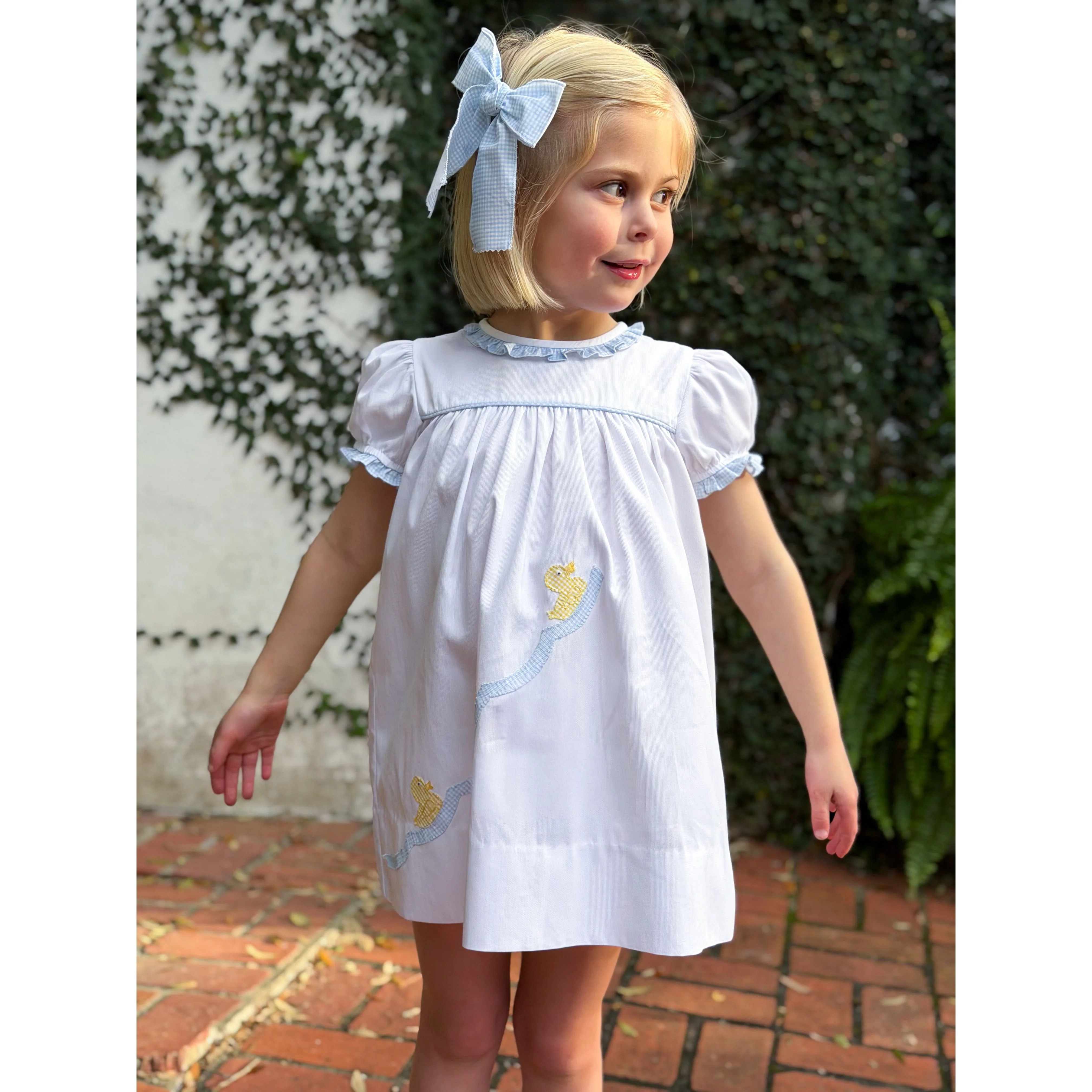 Hand Appliquéd Duckie Easter Dress for Girls | Alice Kathleen & Co | Alice Kathleen & Co.