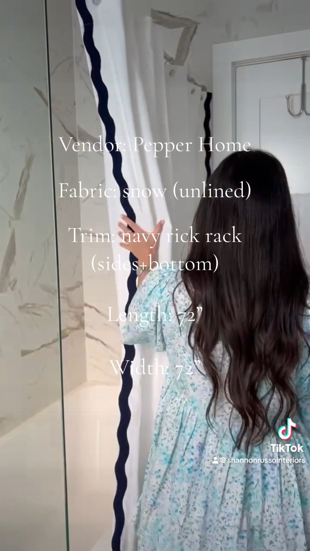 When we moved, we got more space… which means we finally have a full guest bath! This was the first room I designed because the first thing I bought for our new place was this amazing shower curtain! The shower curtain inspired the monogrammed towels, the bath mat, and the window shade! I’ll do a full guest bathroom reveal soon!

As promised, here are the details: 
Vendor: @pepperhome 
Fabric: snow (unlined) 
Trim: navy rick rack (sides + bottom) 
Width: 72”
Length: 72”

#interiordesign #bathroomdecor #guestroom #customhome

#LTKFindsUnder100 #LTKHome #LTKFamily