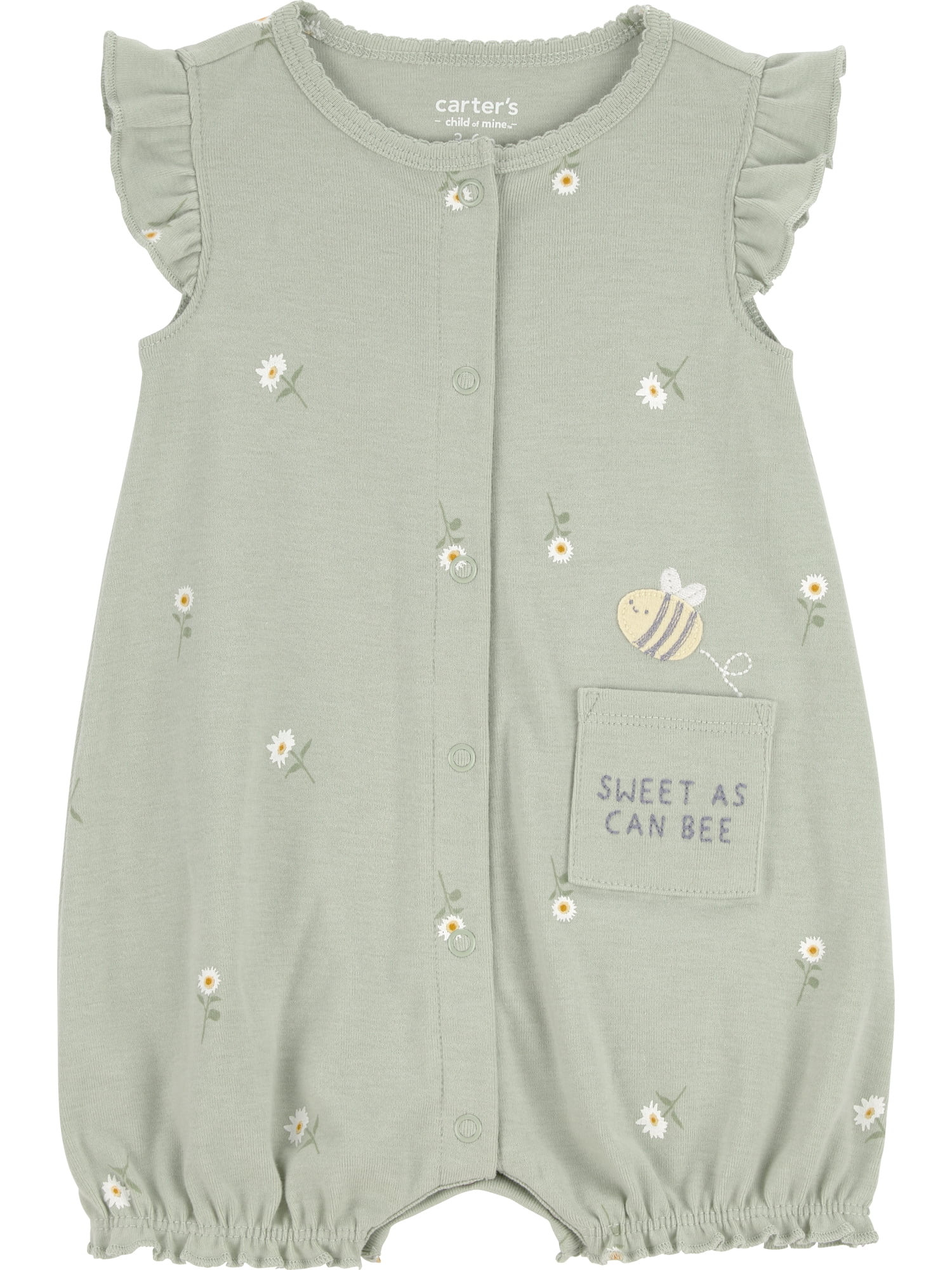 Carter's Child of Mine Baby Girl Romper, Sizes 0/3-24 Months | Walmart (US)