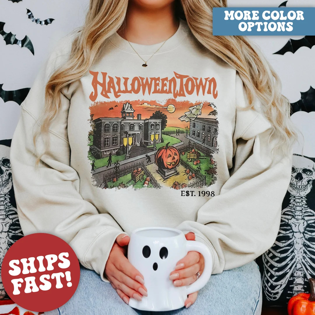 Halloweentown Sweatshirt, Halloweentown University EST 1998, Retro Halloweentown Sweater, Cute Fa... | Etsy (US)