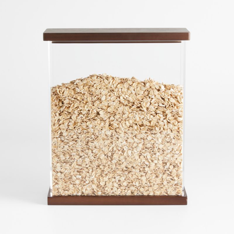 Medium Rectangular Acrylic Food Storage with Wood Lid + Reviews | Crate & Barrel | Crate & Barrel