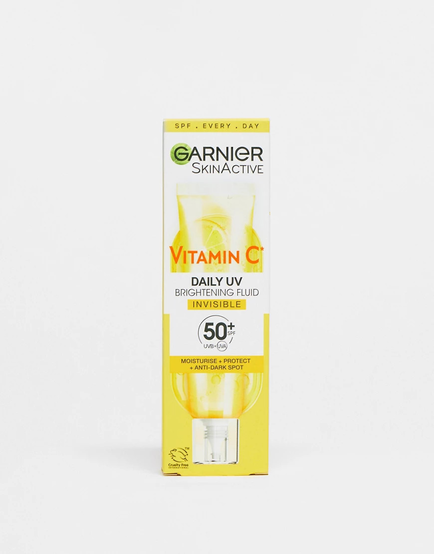 Garnier Vitamin C Daily UV Invisible Brightening Fluid SPF50 40ml-No colour | ASOS (Global)