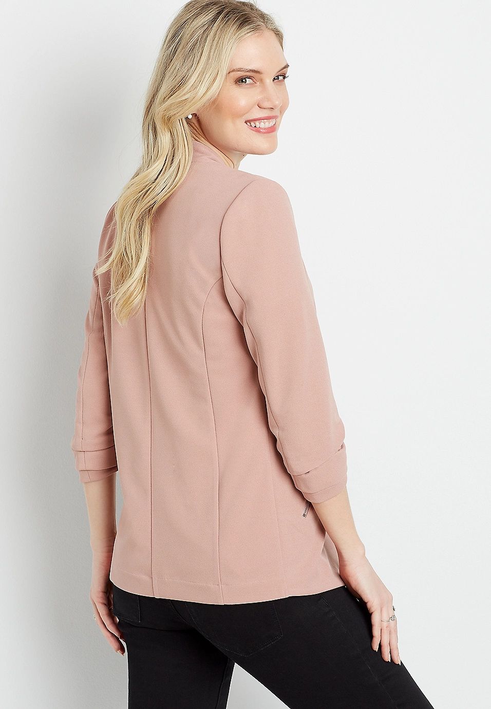 Pink Open Front Blazer | Maurices