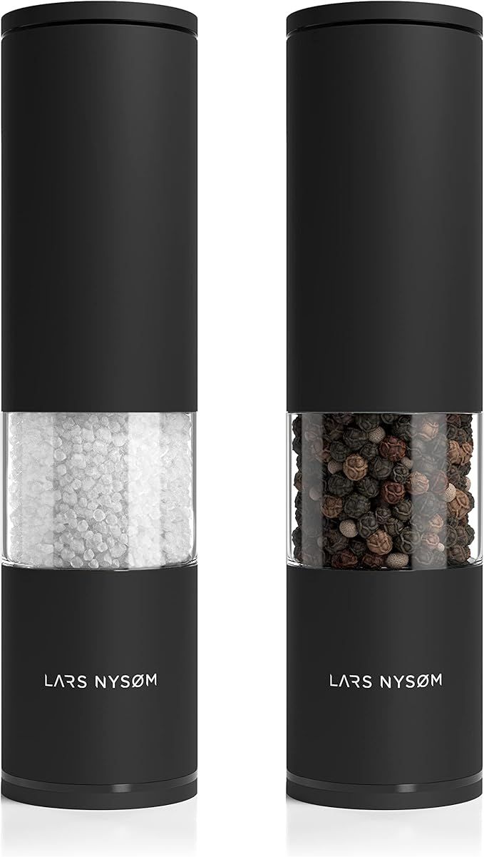LARS NYSØM Salt and Pepper Mills Set Stainless Steel with Adjustable Ceramic Grinder 2 pieces I ... | Amazon (US)