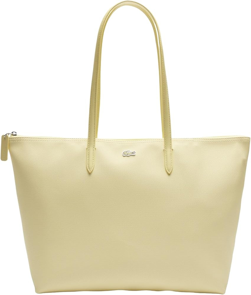 Lacoste Womens L.12.12 Concept Large Shopping Tote Bag, Yellow, One Size | Amazon (US)