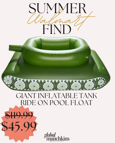 Walmart summer toy find! We had so much fun with these Giant Inflatable tank toys! It even has a working water cannon! Perfect pool or lake toy for the summer! Save $74! Only $45.99 for one and $69.99 for two!

#LTKSeasonal #LTKfamily #LTKsalealert