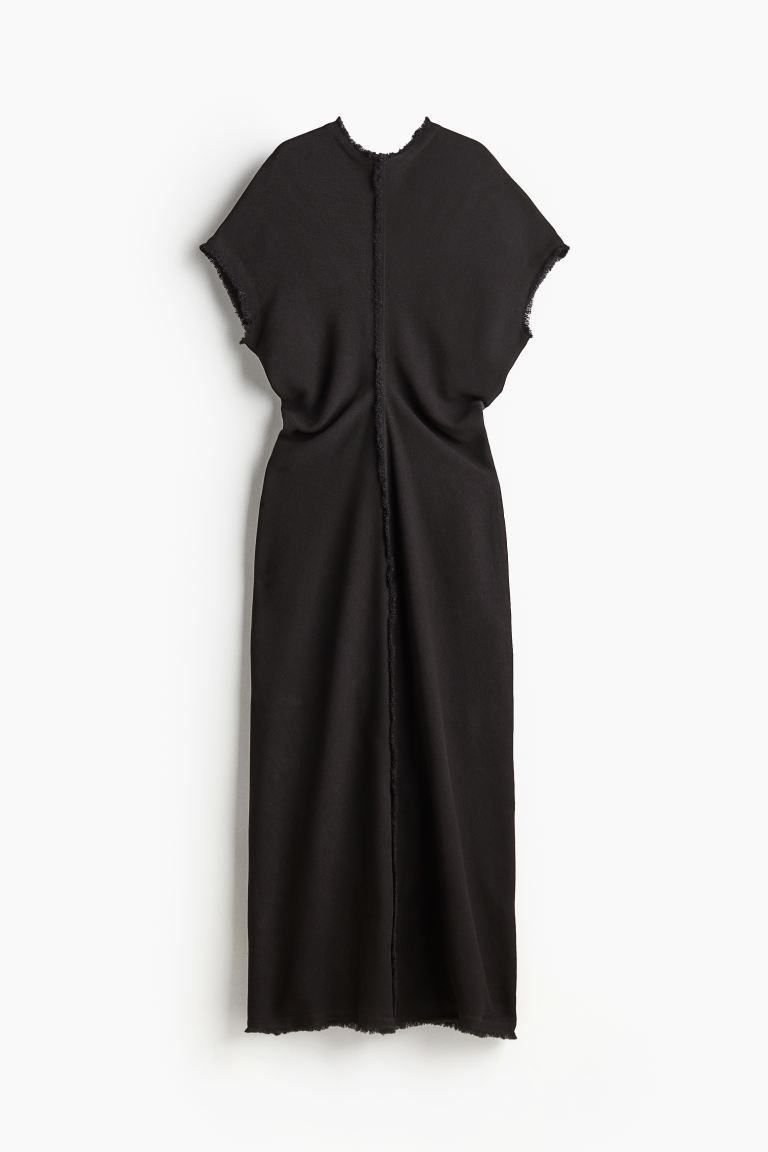 Silk-blend Maxi Dress - Black - Ladies | H&M US | H&M (US + CA)