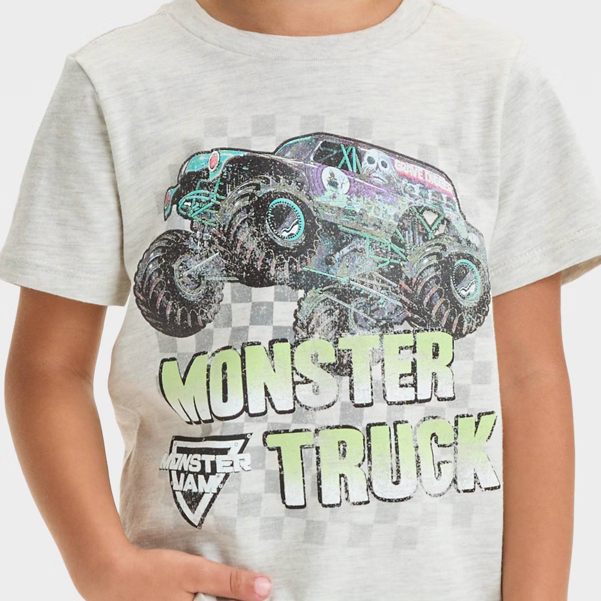 Toddler Boys' Monster Jam T-Shirt - Beige | Target