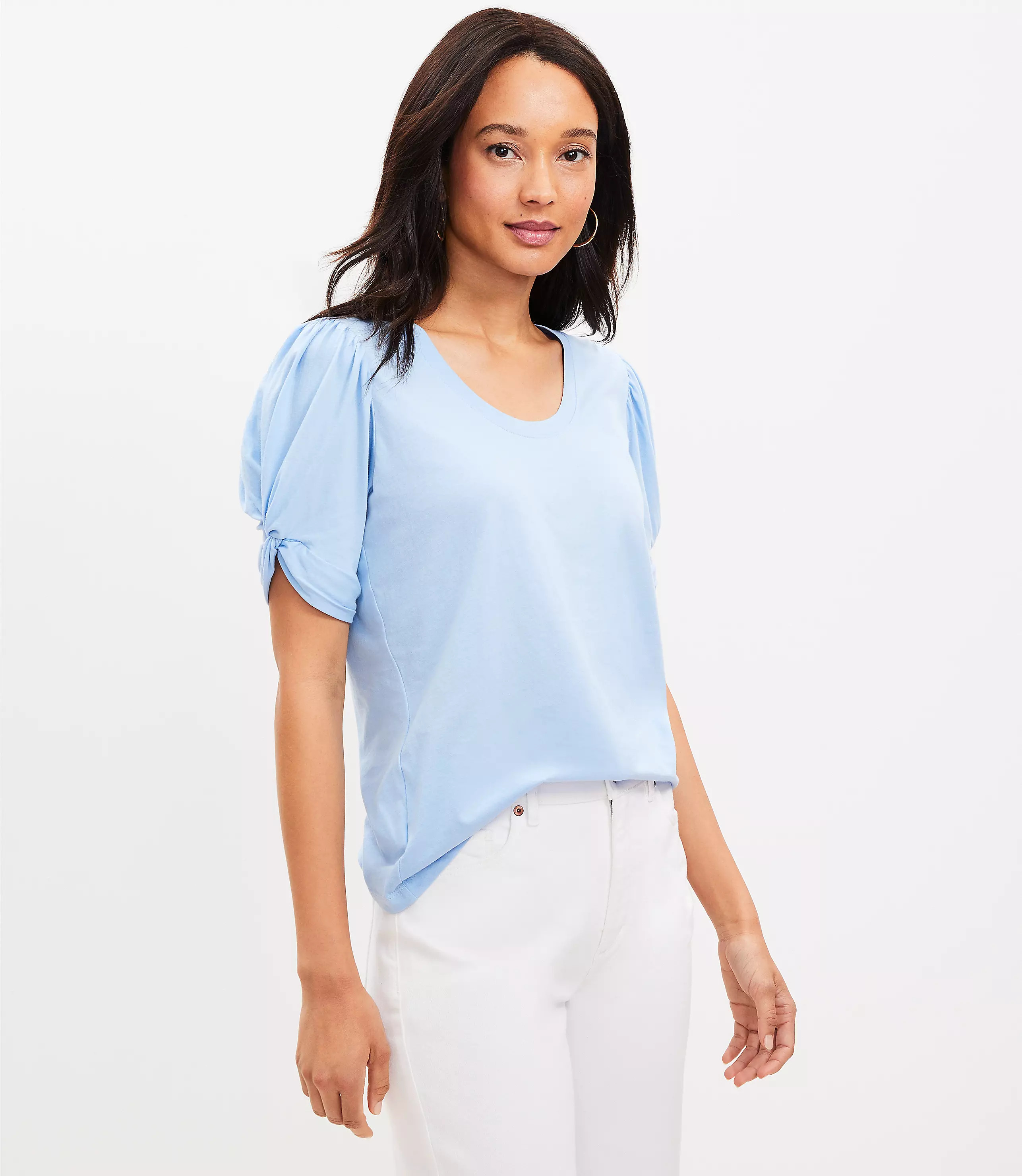Knotted Sleeve Tee | LOFT