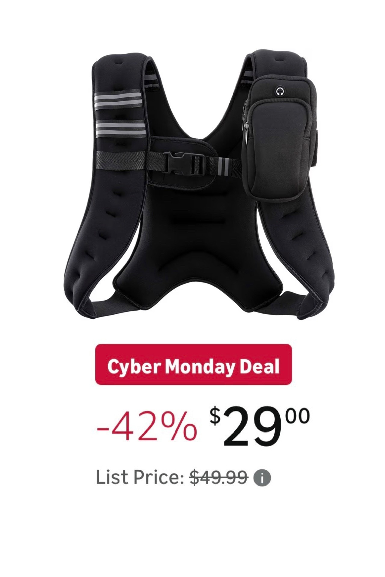 Popular weighted vest on major sale for cyber Monday on Amazon!

#fitness #giftidea #forher #forhim #christmas #holiday #walking 

#LTKActive #LTKCyberWeek #LTKSaleAlert