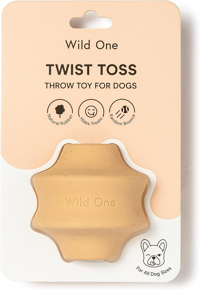 Wild One Twist Toss Dog Toy 100% Natural Rubber, Fun to Chew, Durable for All Breeds, Fetch Toy, ... | Amazon (US)