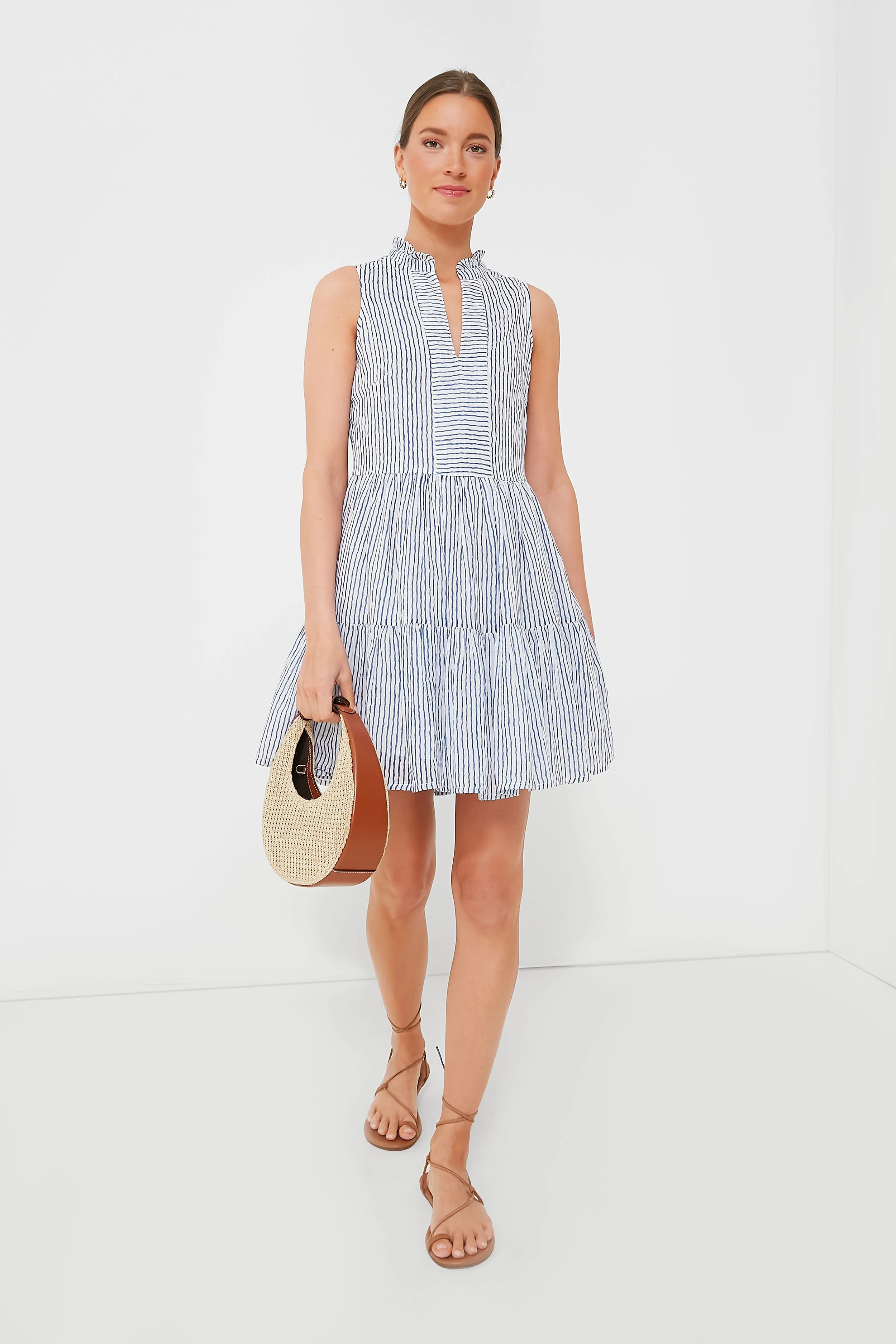 Exclusive Blue Wiggy Yoke Dress | Tuckernuck (US)