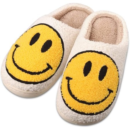 Smiley Face Silppers for Women and Men House Smiley Slippers Cute Preppy Slippers Non-Slip | Walmart (US)