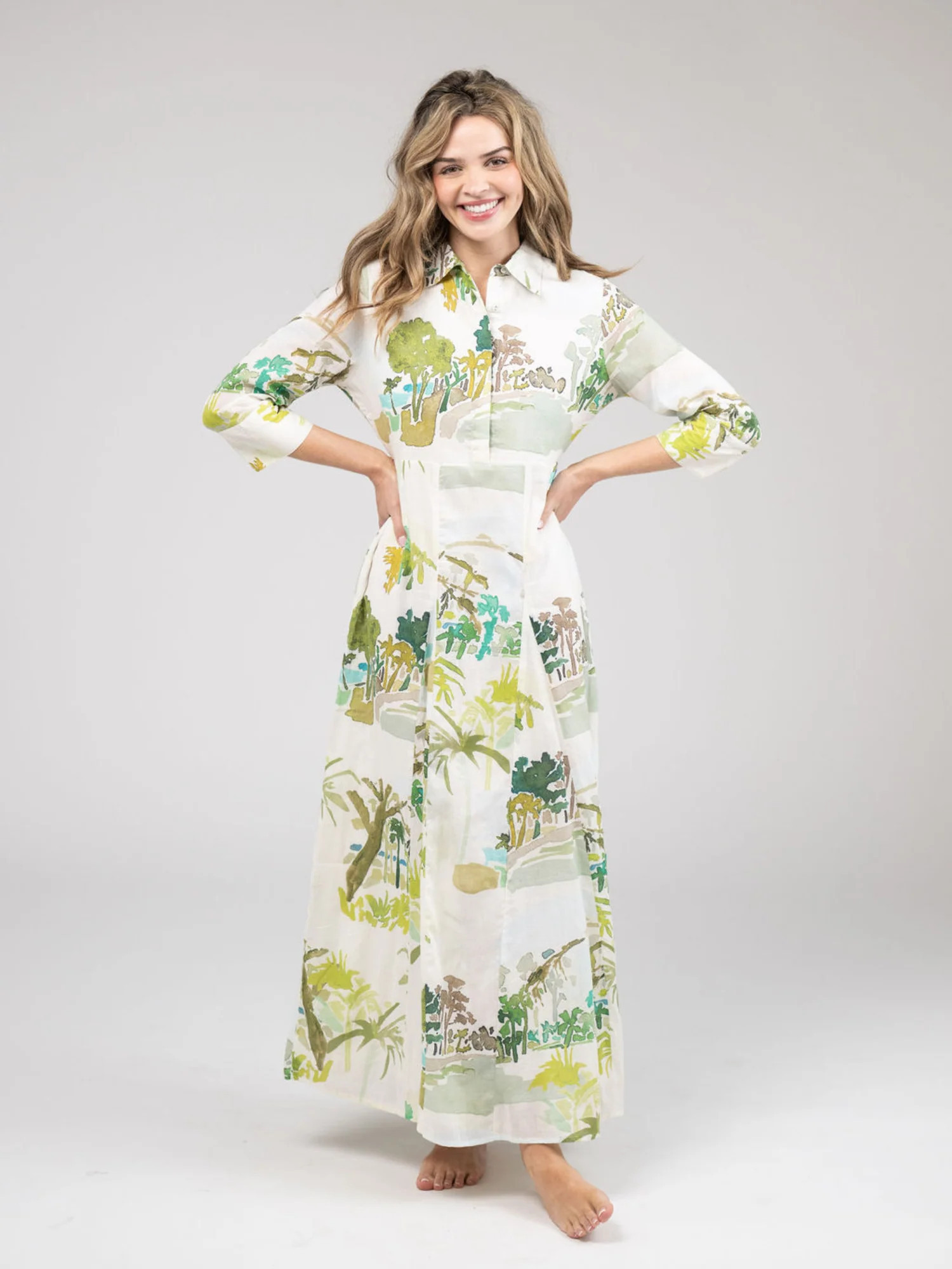 The Alexa Dress | Palm | Beau & Ro