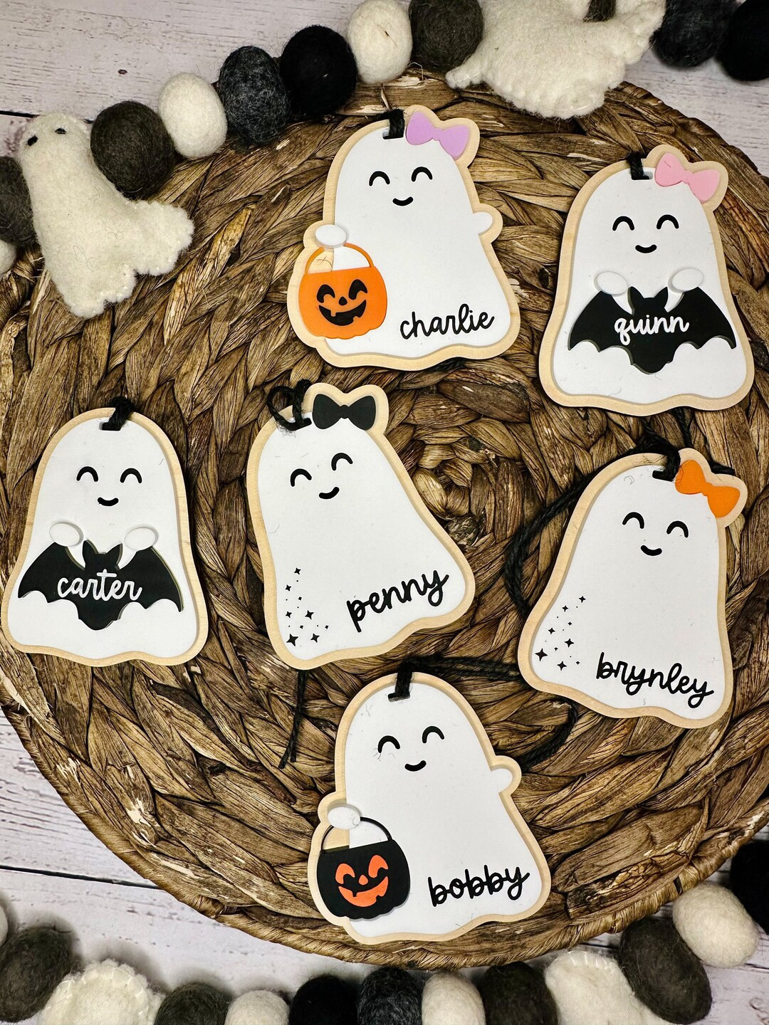 Boo Basket Tag Halloween Name Tags Personalized Halloween Candy Basket Tag Trick or Treat Boo Bag... | Etsy (US)