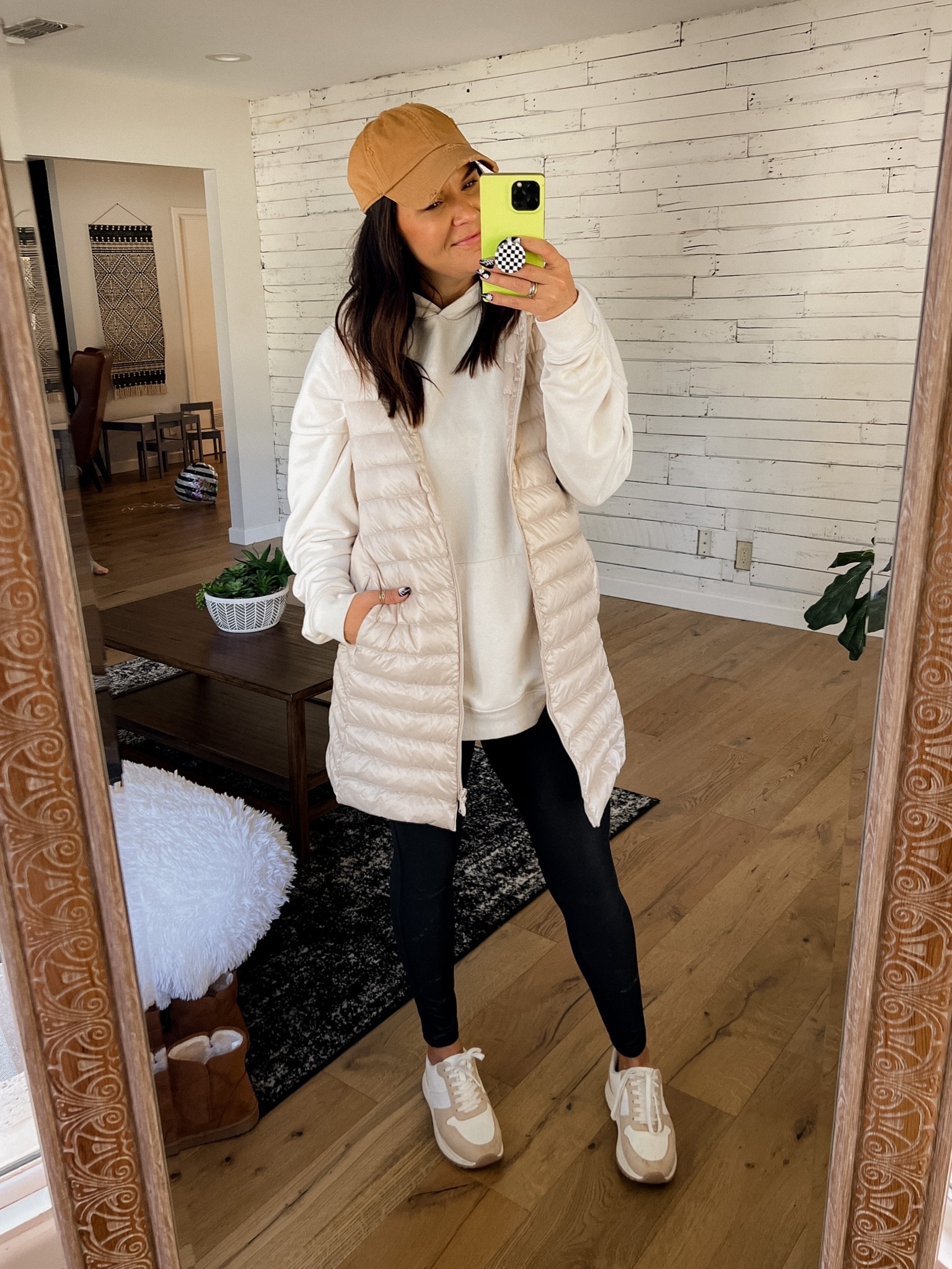 Cold weather vest layers with hoodie. 
Hoodie: XL
Vest: Large
Spanx: XL
Sneakers: TTS


#LTKstyletip #LTKSeasonal #LTKunder50