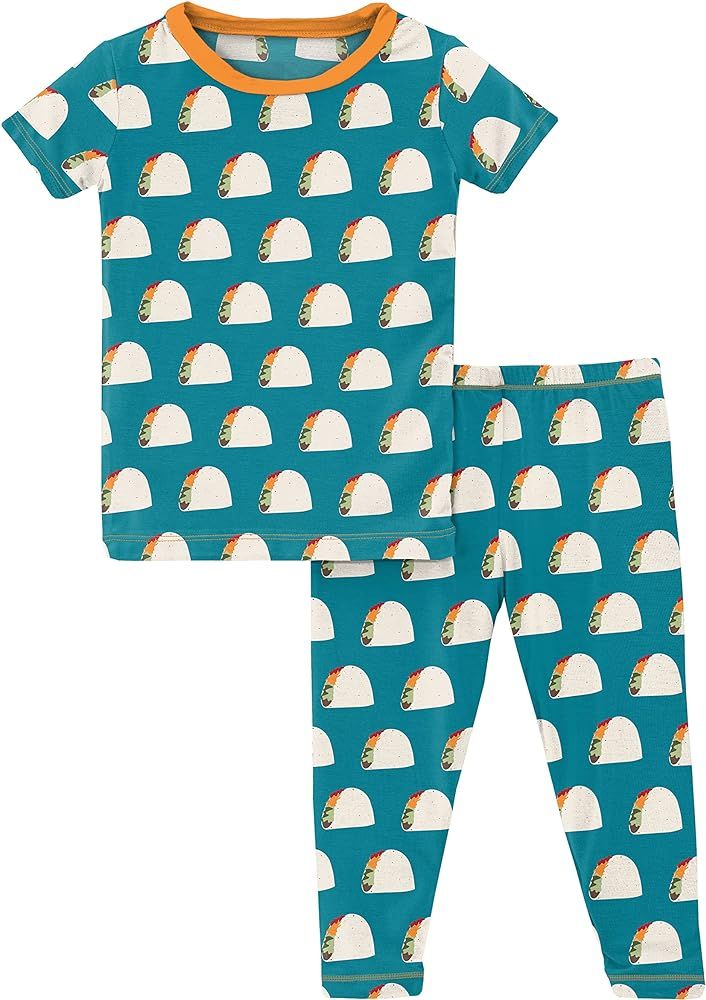 KicKee Pants Short Sleeve PJ Set with Pants, Print Tee with Matching Pants, Babies and Kids Pajam... | Amazon (US)
