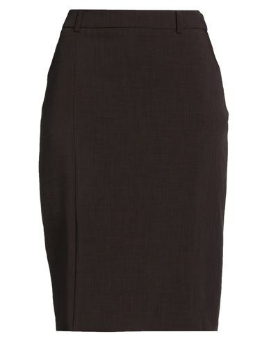 Herskind Woman Midi skirt Dark brown Size 8 Recycled polyester, Elastane | YOOX (US)