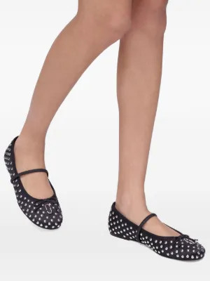 Marc Jacobs Studded Ballerina Flats | Black | FARFETCH IE | Farfetch Global