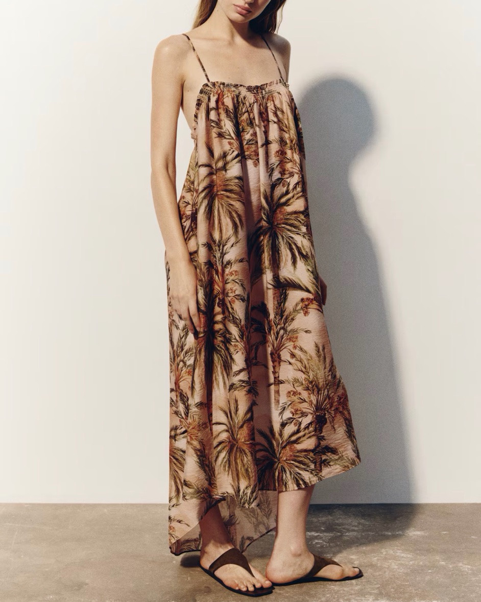 Tropical palm print midi dress

#LTKSeasonal