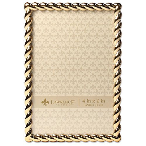 Lawrence Frames Rope Design Metal Frame, 4x6, Gold | Amazon (US)