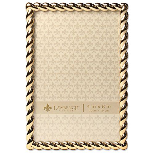 Lawrence Frames Rope Design Metal Frame, 4x6, Gold | Amazon (US)