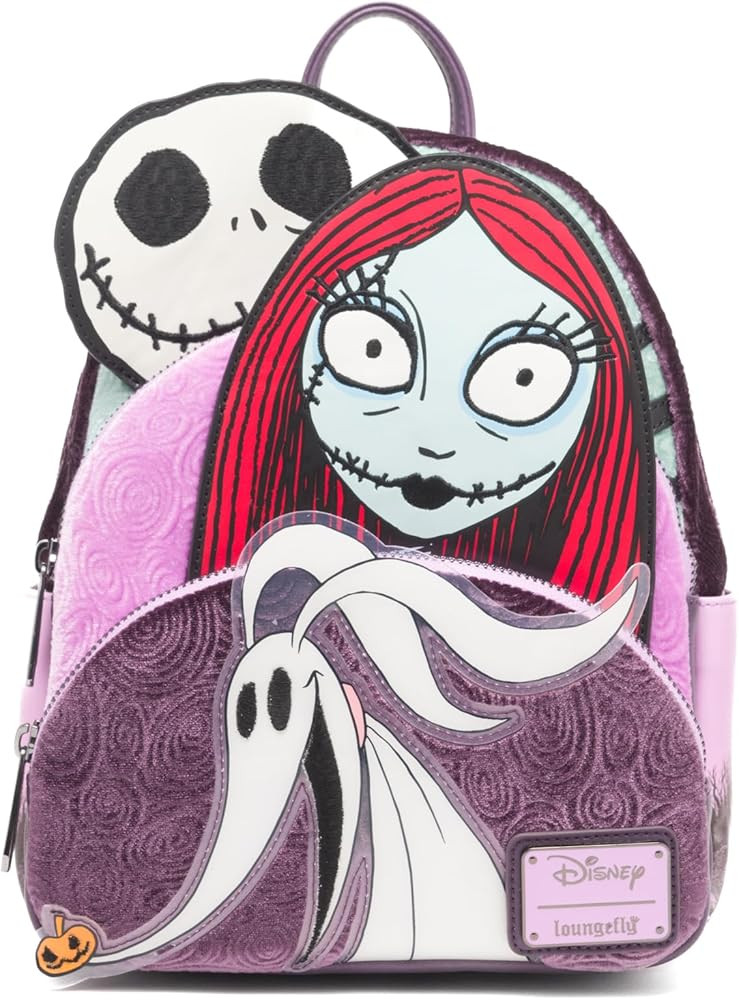 Loungefly Disney Nightmare Before Christmas Glow in the Dark Jack, Sally and Zero Womens Backpack | Amazon (US)