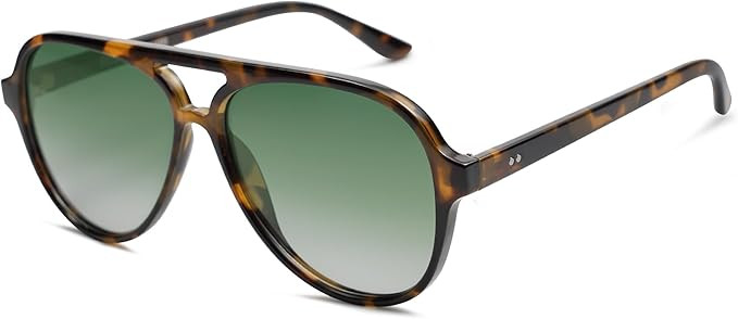 SOJOS Classic Polarized Aviator Sunglasses for Women Men, Retro Trendy Aviators Shades SJ2201 | Amazon (US)