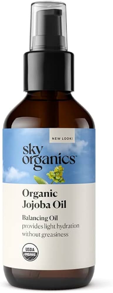 Organic Jojoba Oil by Sky Organics (4 fl oz) USDA Organic 100% Pure and Cold-pressed Unrefined Jo... | Amazon (US)
