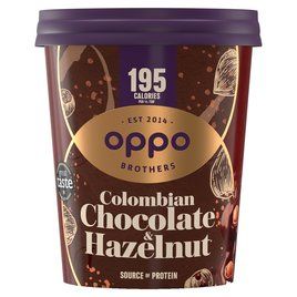 Oppo Low Calorie Ice Cream Colombian Chocolate with Hazelnut 475ml | Ocado