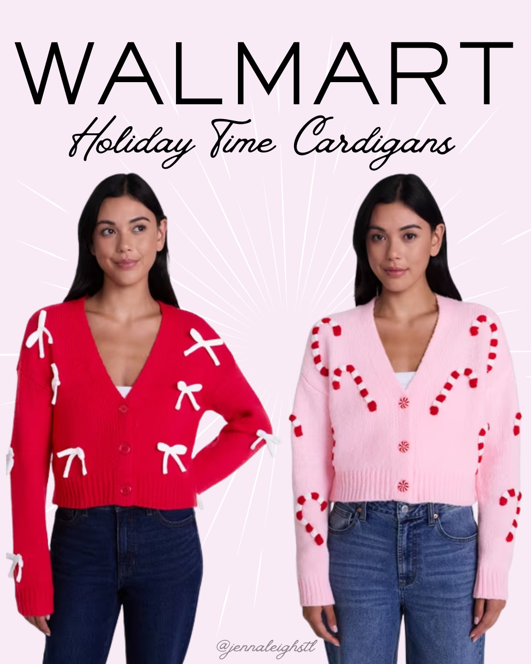 Walmart has the cutest holiday cardigans! 🎄🎀 From the ivory bow cardigan to the Christmas candy cane cardigan, these are such fun festive finds to add to your holiday wardrobe!  

 #LTKootd #LTKSeasonal #LTKMidsize