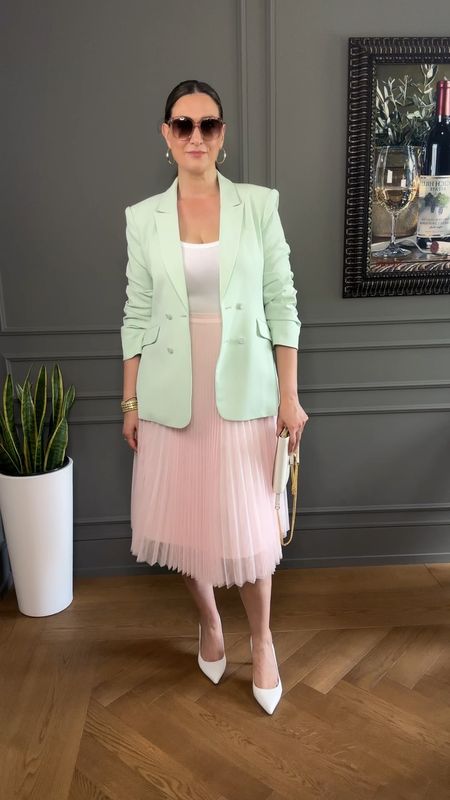I don’t wear pastels often now I am reconsidering all my fashion choices. This @cinqasept blazer is in heavy rotation and I took this @pink_tartan out of the vault. I’ve had it for years. 

Who else is wearing pastels or considering it?


#LTKstyletip #LTKxPrimeDay