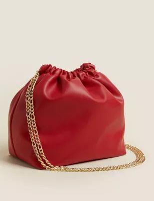 Faux Leather Drawstring Shoulder Bag | Marks & Spencer (UK)