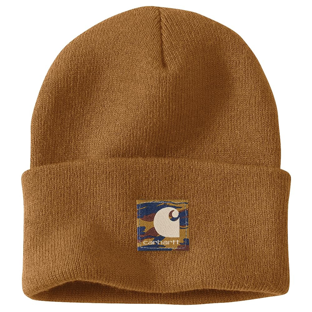 Carhartt Men's 106336 Knit Camo Patch Beanie | Amazon (US)