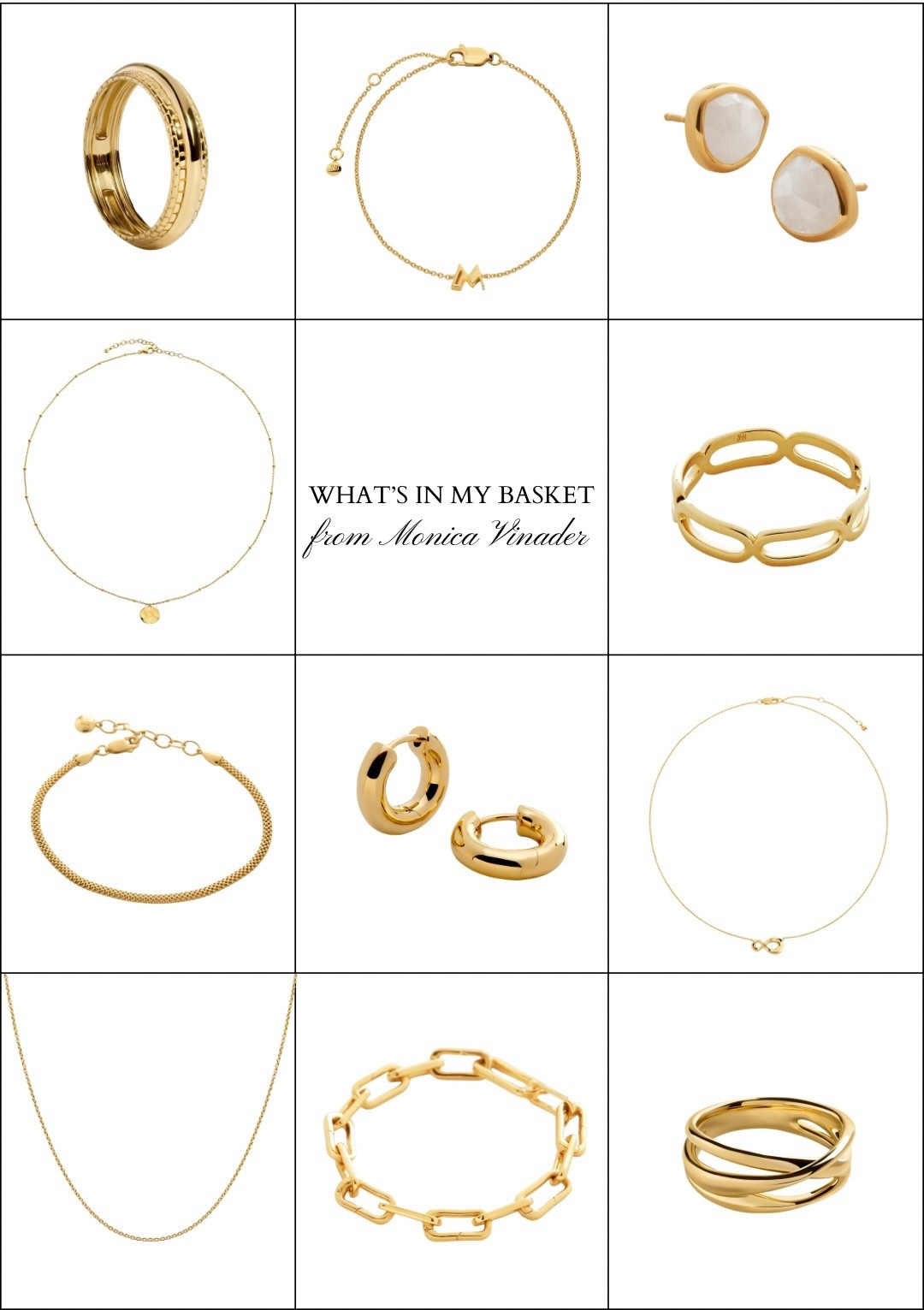 What’s in my basket from monica vinader ✨