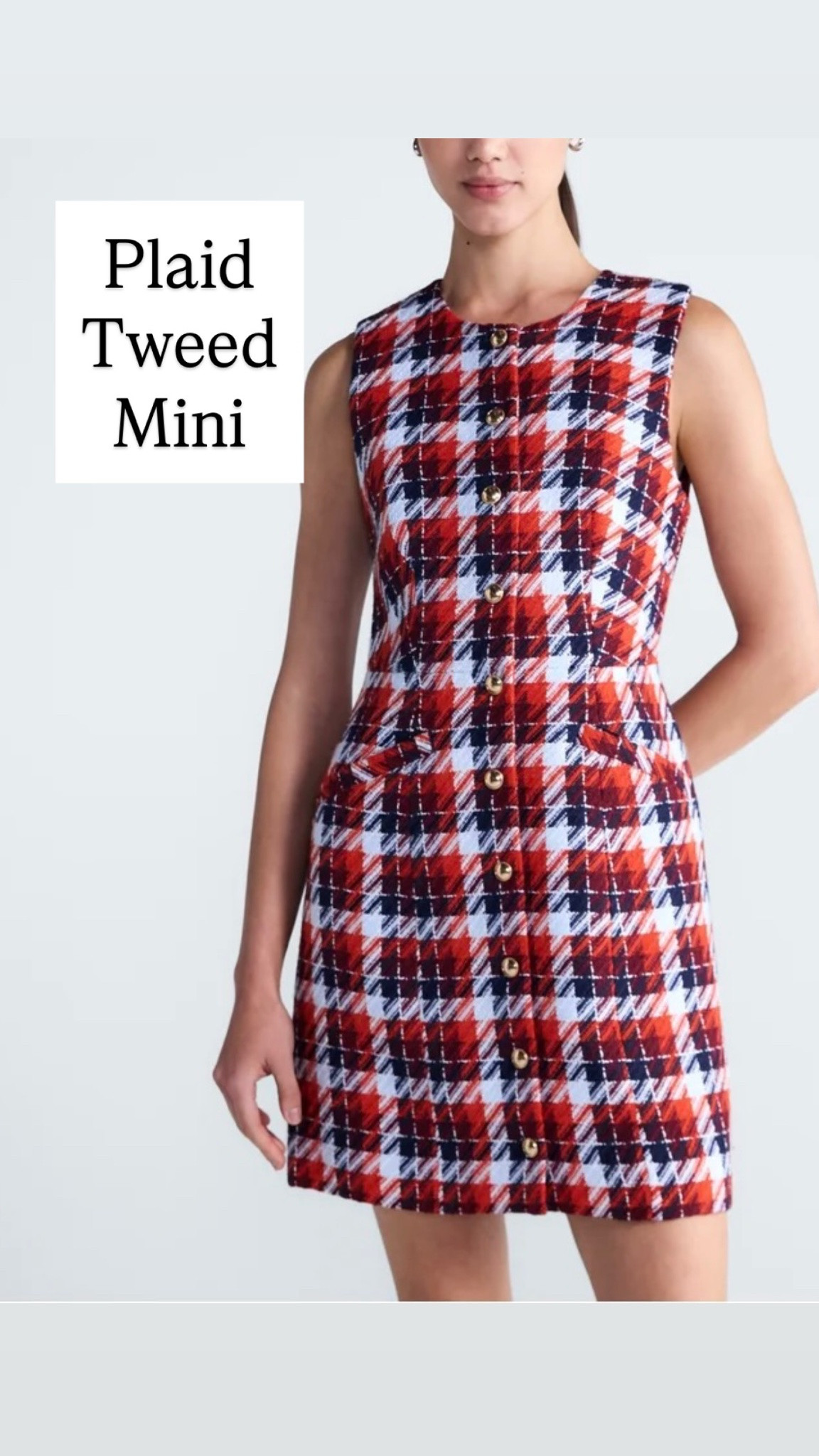 Walmart new arrival, plaid tweed lady dress

#LTKootd