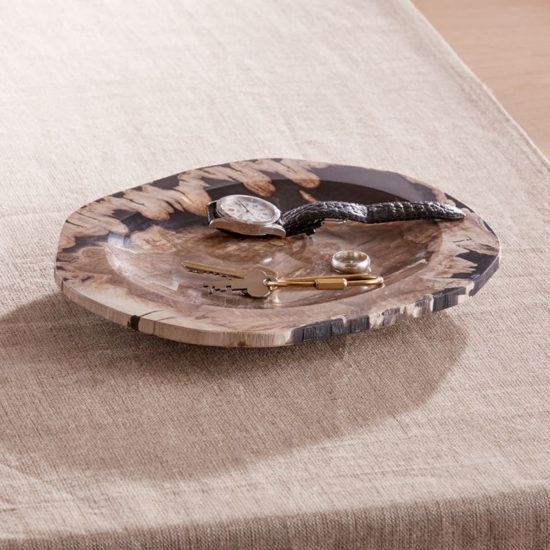 Petrified Wood Catch-All Tray + Reviews | Crate and Barrel | Crate & Barrel