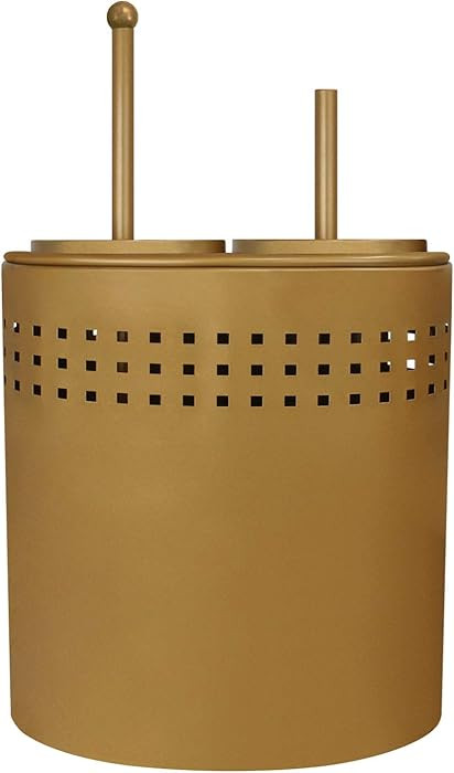 Blue Donuts Toilet Brush and Plunger Set with Holder, Modern Gold Bathroom Accessories Toilet Plu... | Amazon (US)