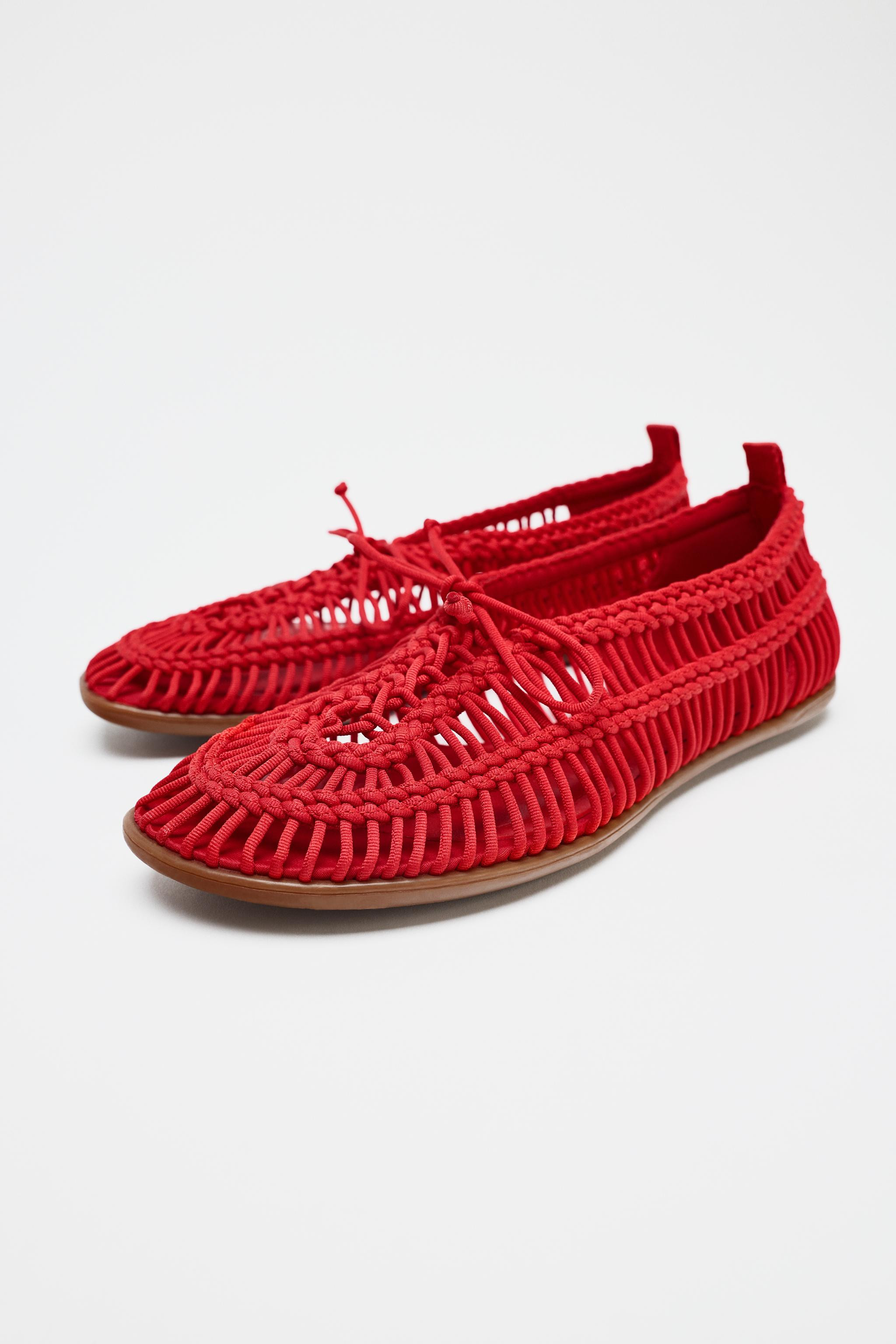 BRAIDED SHOES WITH LACES | Zara US