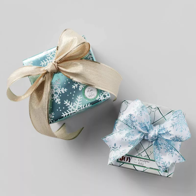 2.5" Glitter Ribbon Gold 21ft - Wondershop™ | Target