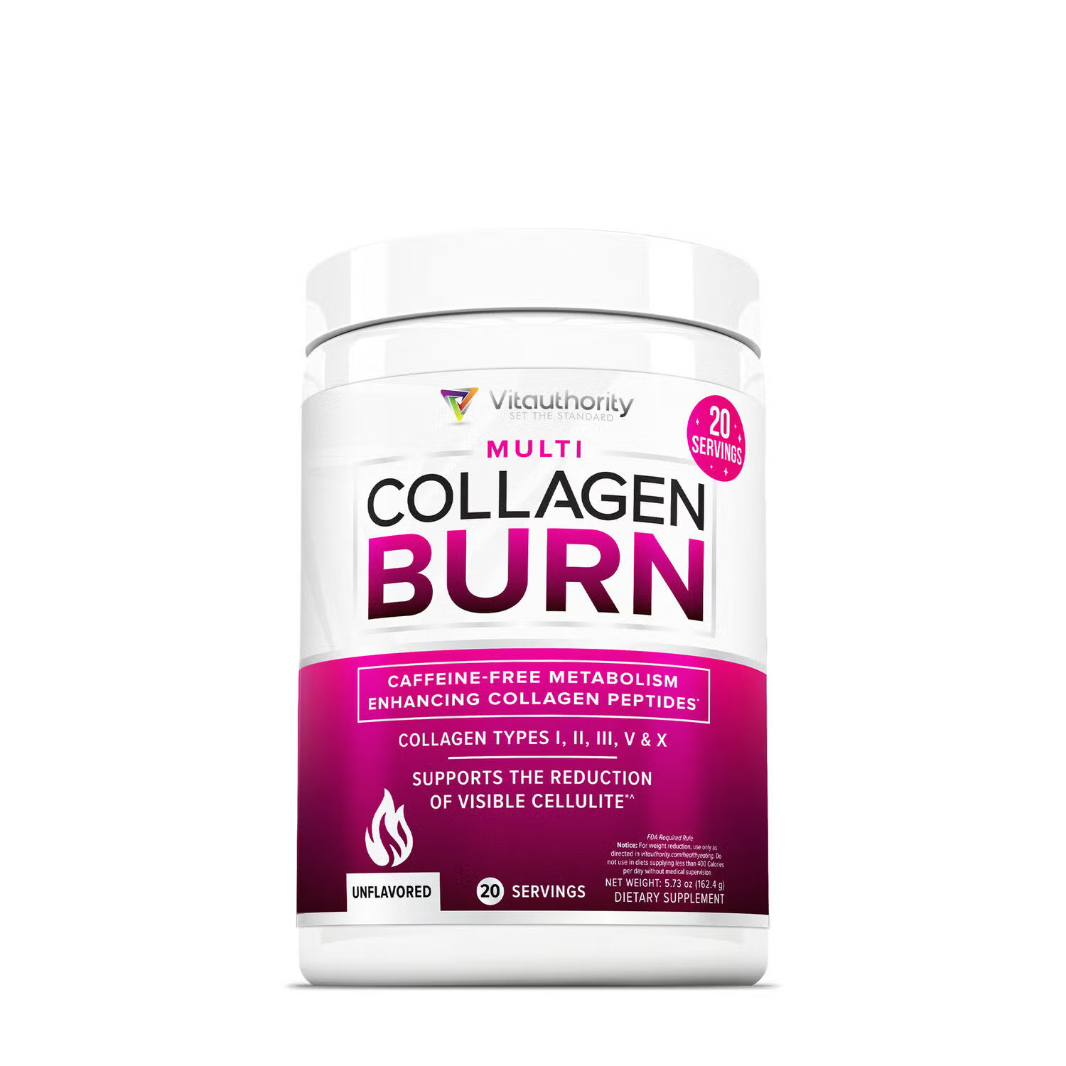 Vitauthority - Multi Collagen Burn - Unflavored - 20 Servings | GNC | GNC