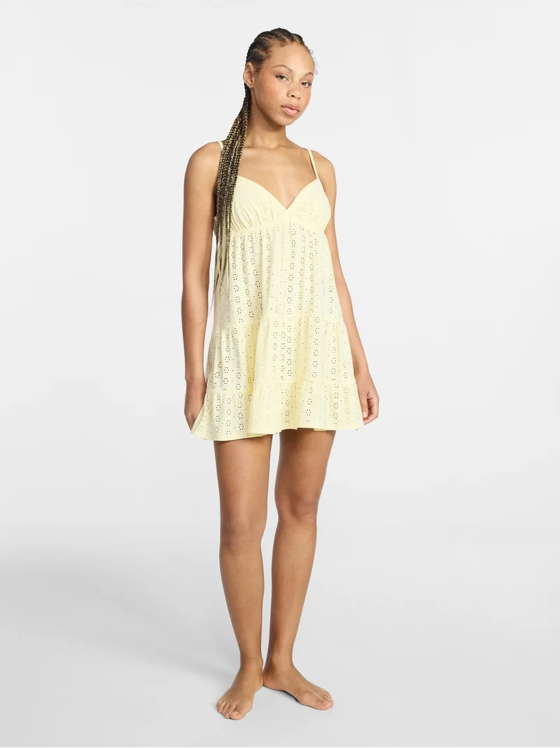 No Boundaries Tiered Cami Sleep Dress, Women's XS-XXL - Walmart.com | Walmart (US)