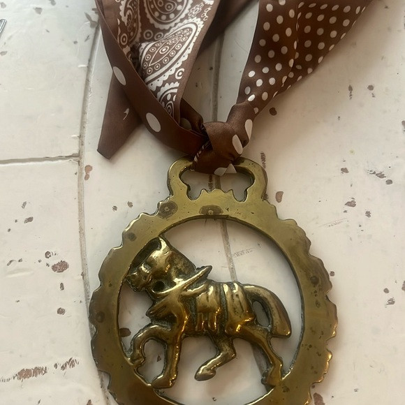 Antique horse brass necklace | Poshmark